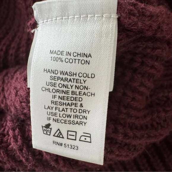 1. STATE Chucky Sweater Colorblock Chevron Knit Crewneck SZ M Burgundy Pink Gray - Picture 5 of 7